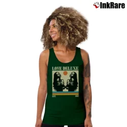 Women’s love delux sade smooth soul music Tank Top in forest green | Lightweight, Movement-Friendly