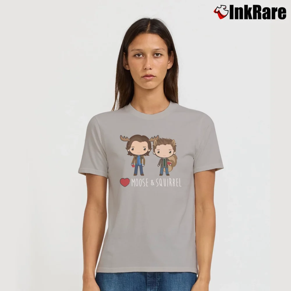 Women’s Love Moose And Squirrel Supernatural T-Shirt in sport grey | Soft, Flattering Fit