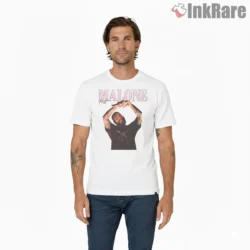 Love Post Malone Heart Pose Vintage Magazine Cover Shirt on white short sleeve shirt for men graphic tee