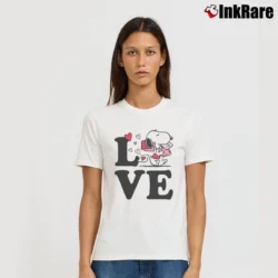 Women’s love snoopy T-Shirt in white | Soft, Flattering Fit