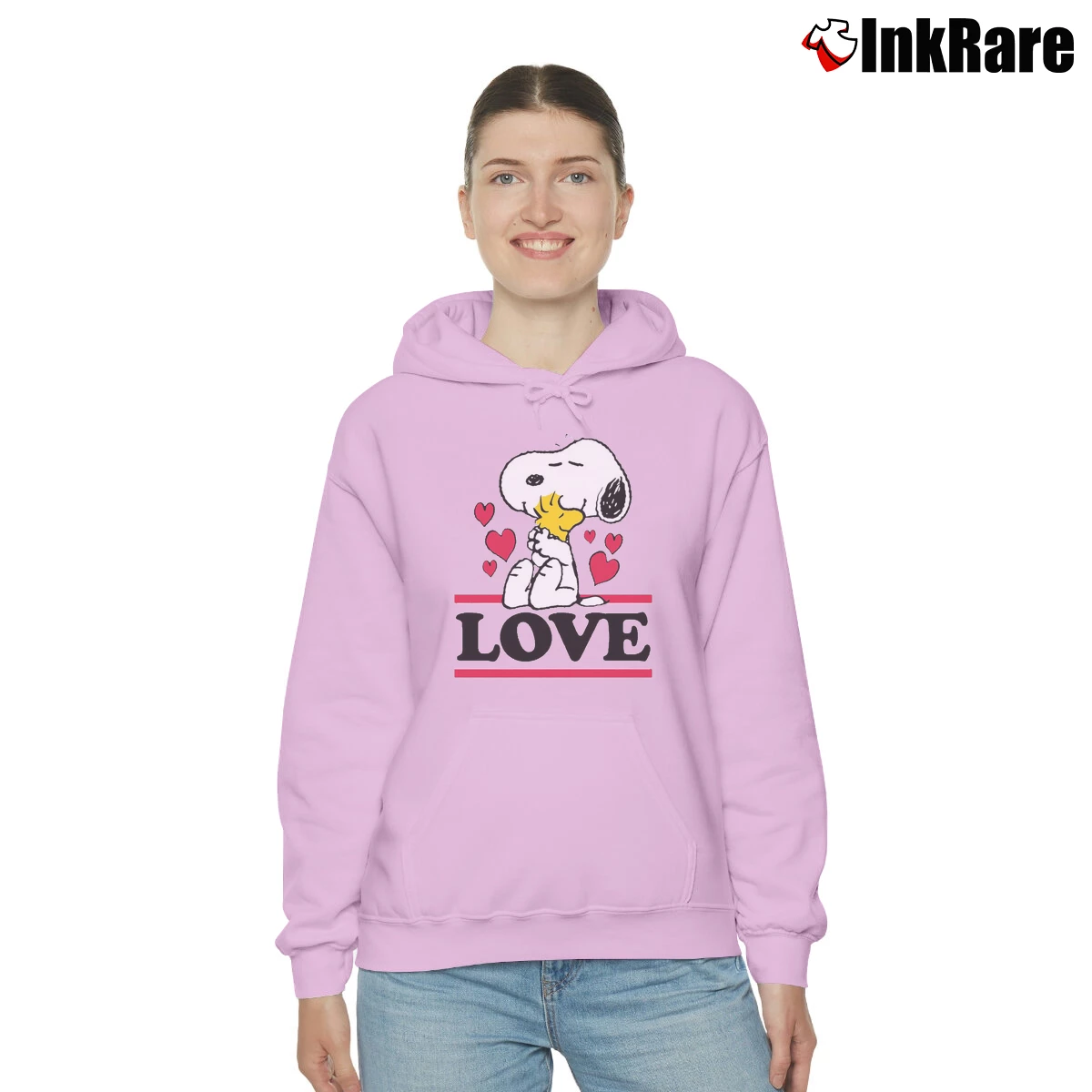 love snoopy woodstock Women’s Cozy Hoodie in light pink – Urban Chic Women’s love snoopy woodstock Cozy Hoodie in light pink | Warm, Structured, Stylish