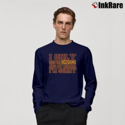 Men’s love the washing redskins and my momma football pride retro fan Long-Sleeve Shirt in navy | Sleek, Lightweight, Year-Round Wear