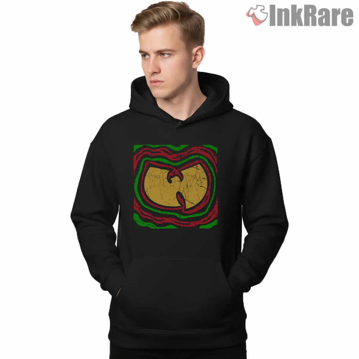 Low End Theory Inspired Wu Tang Parody Shirt on black hoodie for men graphic tee