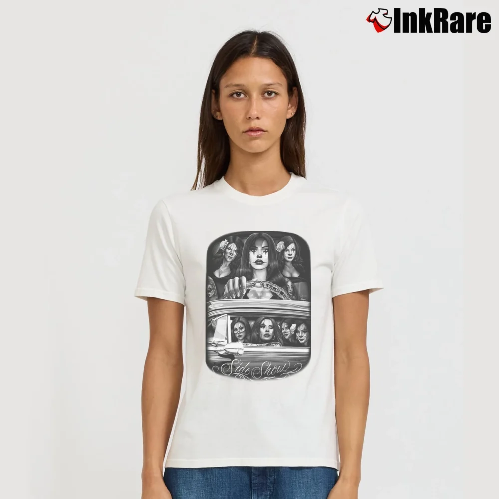 Women’s Lowrider Sexy Payasa Dga Art Signature T-Shirt in white | Soft, Flattering Fit