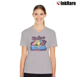 Women’s Lrg No Limit Airbrush Logo Rap V-Neck Tee in sport grey | Chic Neckline, Soft Texture