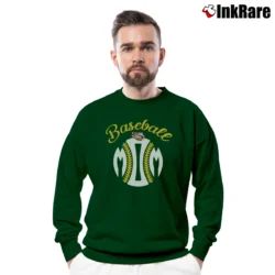 Men’s LSU Tigers Baseball Mom Graphic Crewneck Sweatshirt in forest green | Cozy Fabric, Clean Style