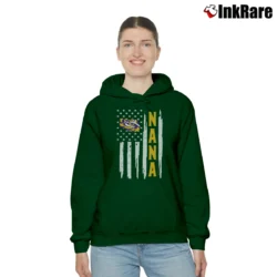 Women’s LSU Tigers Flag Graphic Nana Fan Cozy Hoodie in forest green | Warm, Structured, Stylish