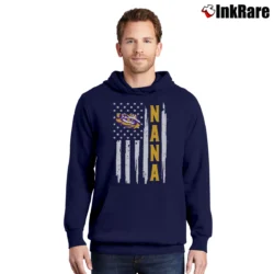 Men’s LSU Tigers Flag Graphic Nana Fan Pullover Hoodie in navy | Cozy, Durable, Modern Fit