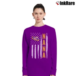 Women’s LSU Tigers Flag Graphic Nana Fan Long-Sleeve Top in purple | Sleek, Versatile, All-Season