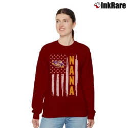 Women’s LSU Tigers Flag Graphic Nana Fan Relaxed Sweatshirt in maroon | Soft, Laid-Back Vibe