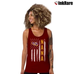 Women’s LSU Tigers Flag Graphic Nana Fan Tank Top in maroon | Lightweight, Movement-Friendly