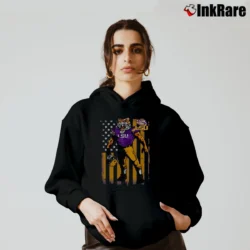 Women’s LSU Tigers Flag Mascot Graphic Cozy Hoodie in black | Warm, Structured, Stylish