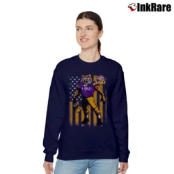 Women’s LSU Tigers Flag Mascot Graphic Relaxed Sweatshirt in navy | Soft, Laid-Back Vibe