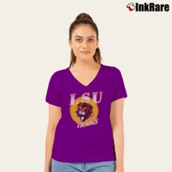 Women’s LSU Tigers Gameday Graphic V-Neck Tee in purple | Chic Neckline, Soft Texture
