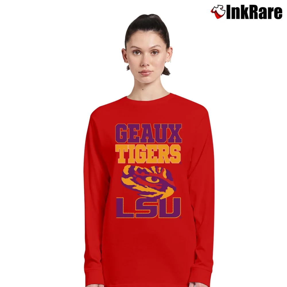 Women’s LSU Tigers Geaux Tigers Long-Sleeve Top in red | Sleek, Versatile, All-Season