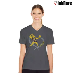 Women’s LSU Tigers Girls Softball V-Neck Tee in charcoal | Chic Neckline, Soft Texture
