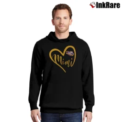 Men’s LSU Tigers Heart Grandma Mimi Pullover Hoodie in black | Cozy, Durable, Modern Fit