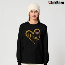Women’s LSU Tigers Heart Grandma Mimi Long-Sleeve Top in black | Sleek, Versatile, All-Season