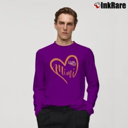 Men’s LSU Tigers Heart Grandma Mimi Long-Sleeve Shirt in purple | Sleek, Lightweight, Year-Round Wear