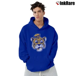 Men’s LSU Tigers Mascot School Logo Retro Pullover Hoodie in royal blue | Cozy, Durable, Modern Fit