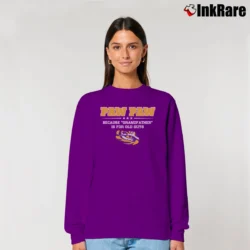 Women’s LSU Tigers Pawpaw Fan Sports Graphic Relaxed Sweatshirt in purple | Soft, Laid-Back Vibe