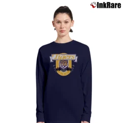 Women’s LSU Tigers Purple Crewneck Louisiana State Long-Sleeve Top in navy | Sleek, Versatile, All-Season