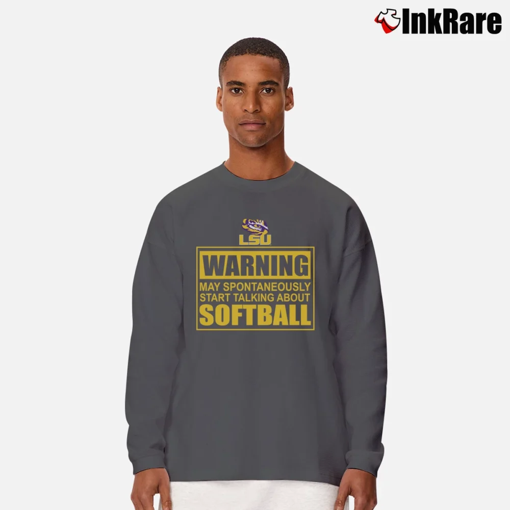 Men’s LSU Tigers Softball Graphic Long-Sleeve Shirt in charcoal | Sleek, Lightweight, Year-Round Wear