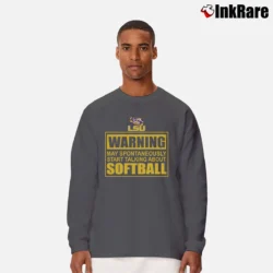 Men’s LSU Tigers Softball Graphic Long-Sleeve Shirt in charcoal | Sleek, Lightweight, Year-Round Wear