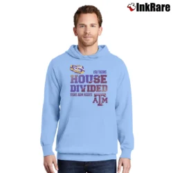 Men’s LSU Vs Texas A&M House Divided Pullover Hoodie in light blue | Cozy, Durable, Modern Fit