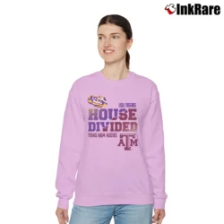 Women’s LSU Vs Texas A&M House Divided Relaxed Sweatshirt in light pink | Soft, Laid-Back Vibe