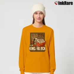 Women’s Lsx King Of The Block Chevy Racing Long-Sleeve Top in orange | Sleek, Versatile, All-Season