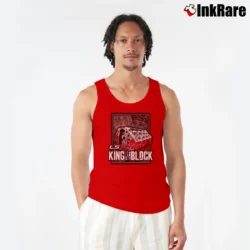 Men’s Lsx King Of The Block Chevy Racing Tank Top in red | Breathable, Active-Friendly Design