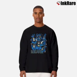 Men’s Lucario Pokemon Retro Custom Graphic Long-Sleeve Shirt in black | Sleek, Lightweight, Year-Round Wear