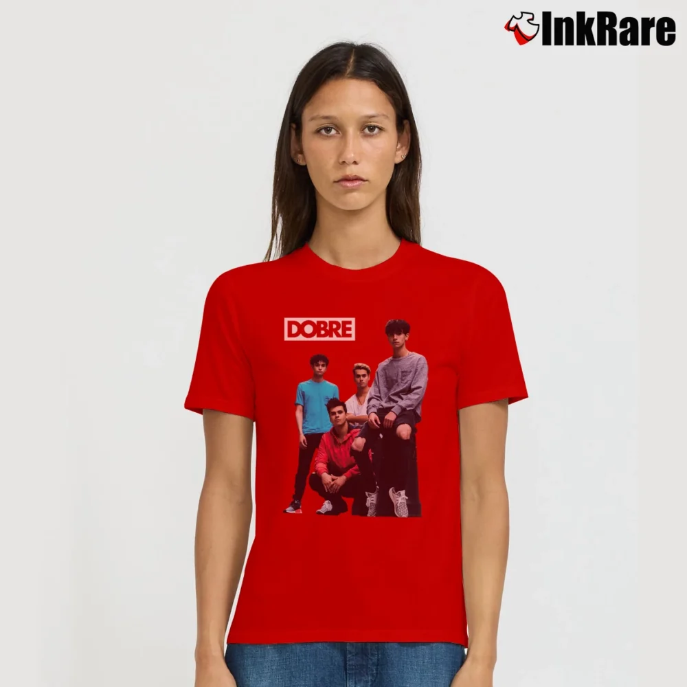 Women’s Lucas Dobre Logo Fashion Statement Signature T-Shirt in red | Soft, Flattering Fit