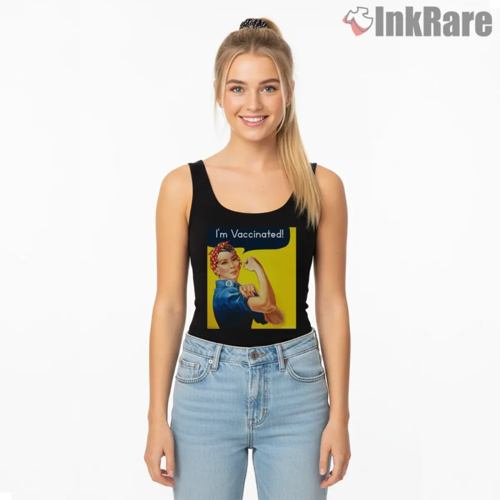 Lucy Liu Rosie Riveter Parody Kill Bill Mashup Shirt on black tank top for women graphic tee