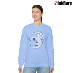 Women’s Lugia Pokemon Retro Custom Graphic Relaxed Sweatshirt in light blue | Soft, Laid-Back Vibe