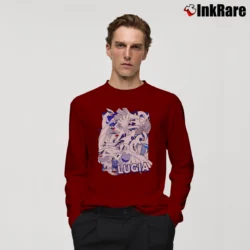 Men’s Lugia Pokemon Retro Limited Edition Long-Sleeve Shirt in maroon | Sleek, Lightweight, Year-Round Wear