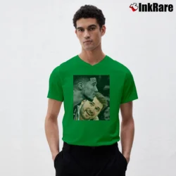 Men’s Luka Doncic V-Neck Tee in irish green | Sharp, Breathable, Everyday Staple