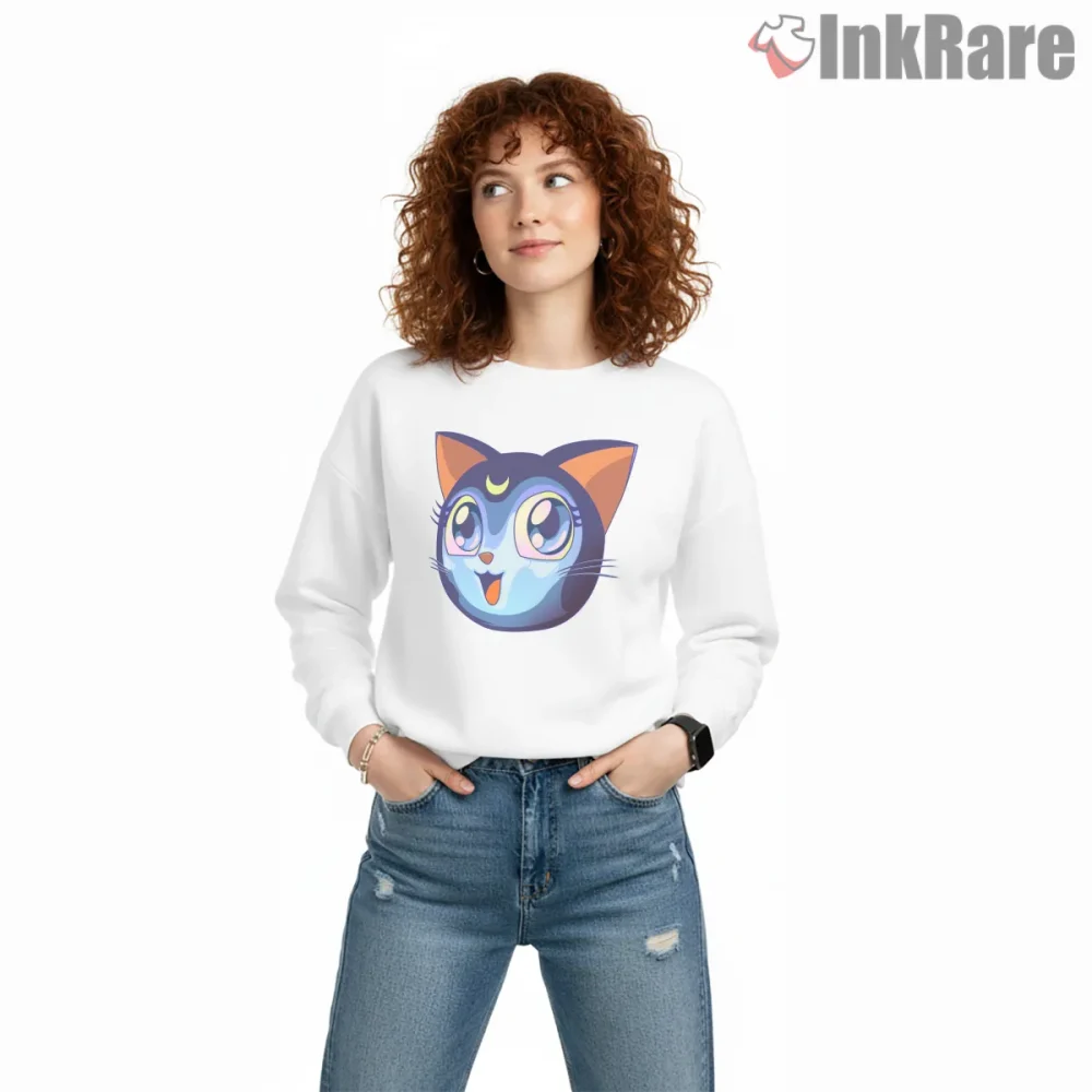 Luna Sailor Cat Cute Anime Shirt on graphic shirt for women graphic tee