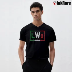 Men’s LWO Latino World Order V-Neck Tee in black | Sharp, Breathable, Everyday Staple