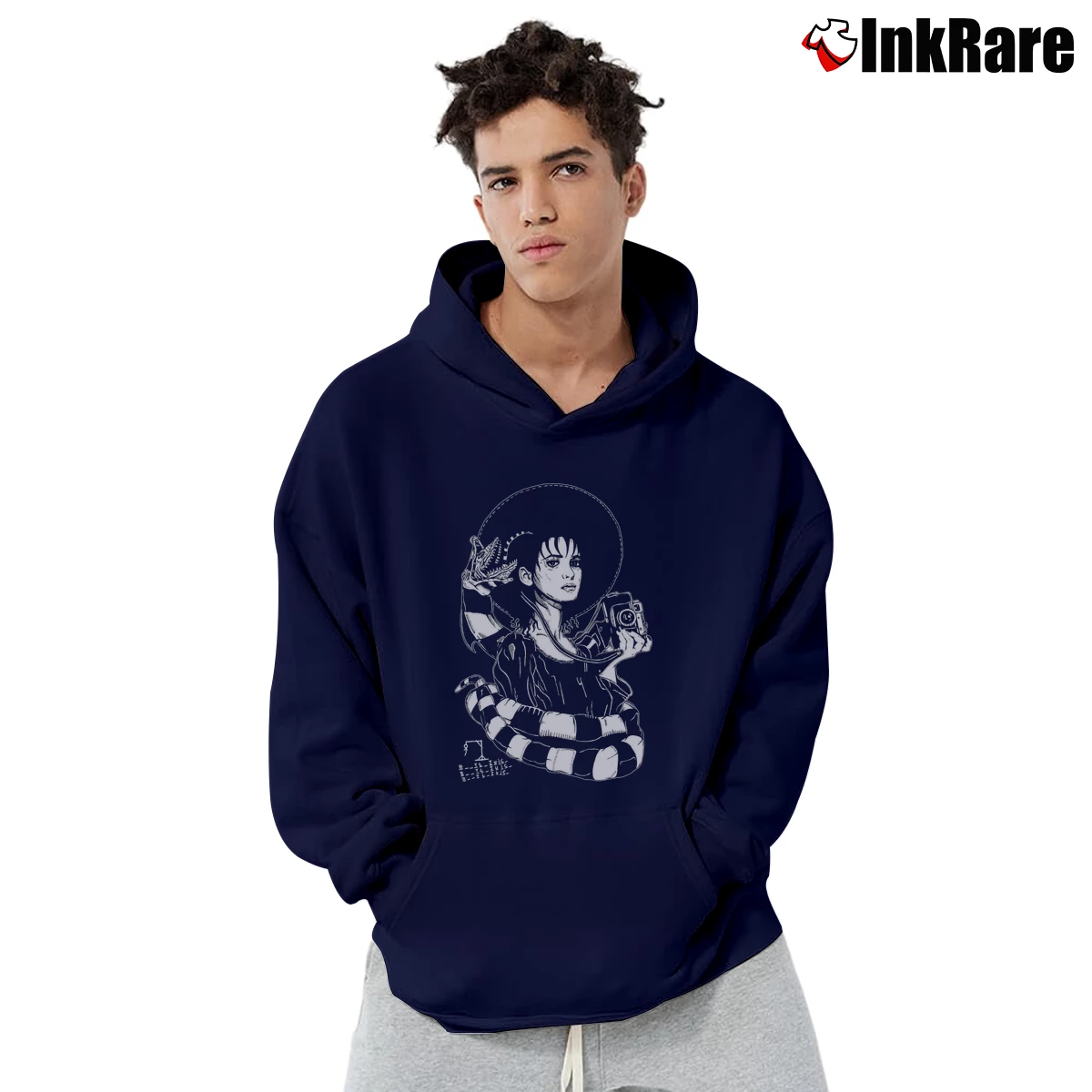 Lydia Deetz Beetlejuice Men’s Pullover Hoodie in navy – Ultimate Warmth Men’s Lydia Deetz Beetlejuice Pullover Hoodie in navy | Cozy, Durable, Modern Fit