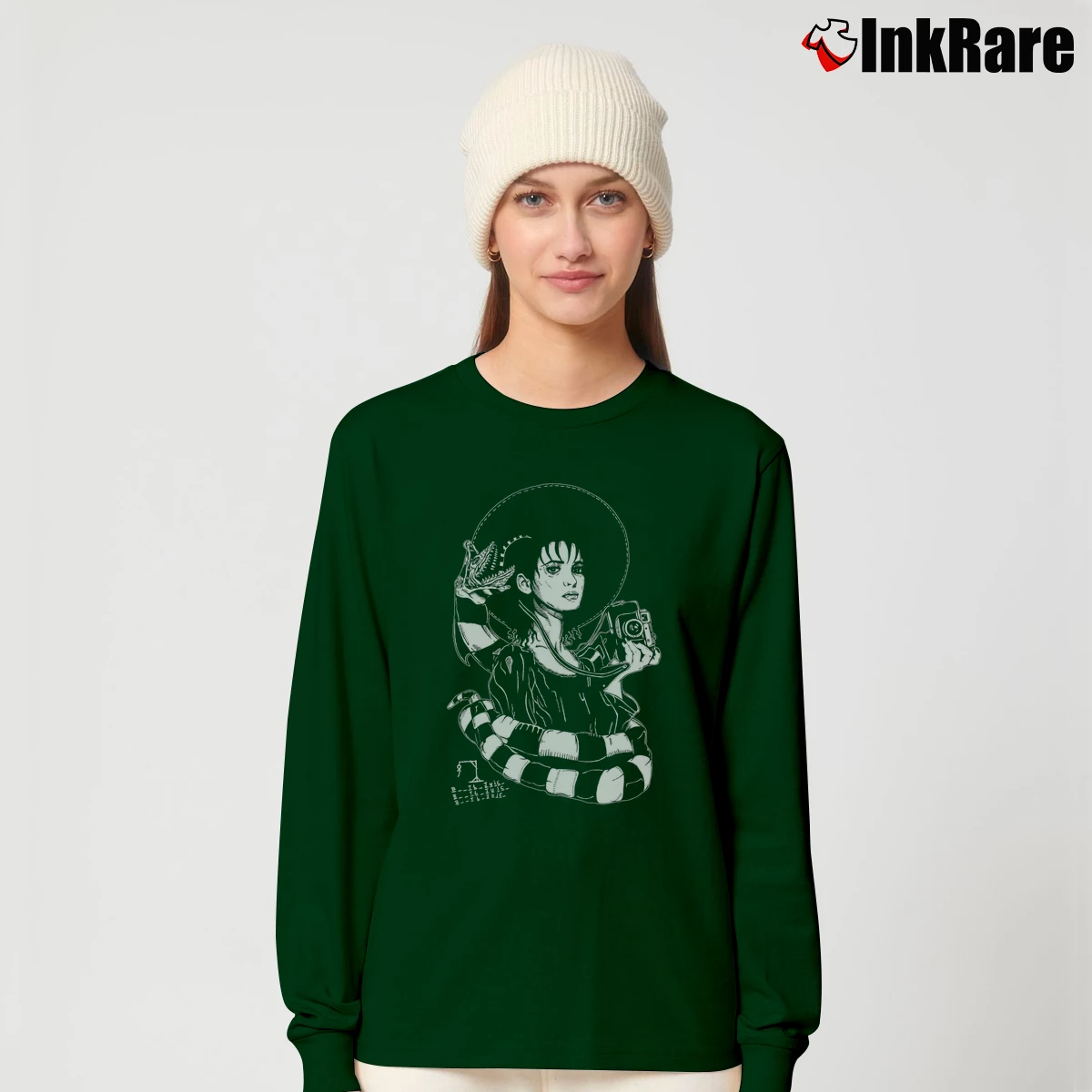 Lydia Deetz Beetlejuice Women’s Long-Sleeve Top in forest green – Effortless Layer Women’s Lydia Deetz Beetlejuice Long-Sleeve Top in forest green | Sleek, Versatile, All-Season
