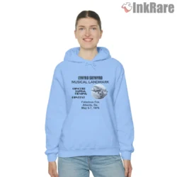 Women hoodie light blue with classic emblem
