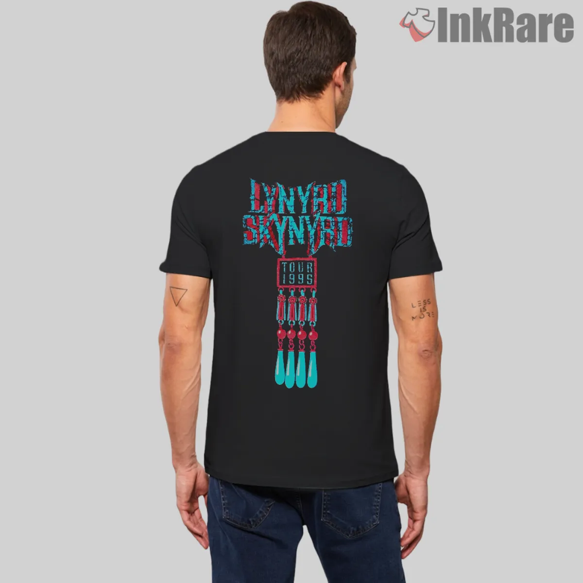 Lynyrd Skynyrd 1995 Tour Shirt Men Back Men back view with tour mark and tassel motif