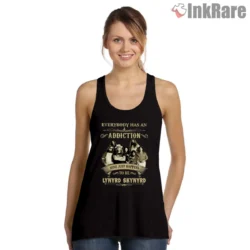 Women tank top with vintage quote and band portrait