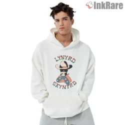 Hoodie front with cowboy skull bandana artwork