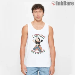 Tank top front with cowboy skull and stars motif