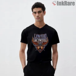 V neck with classic Lynyrd Skynyrd logo crest
