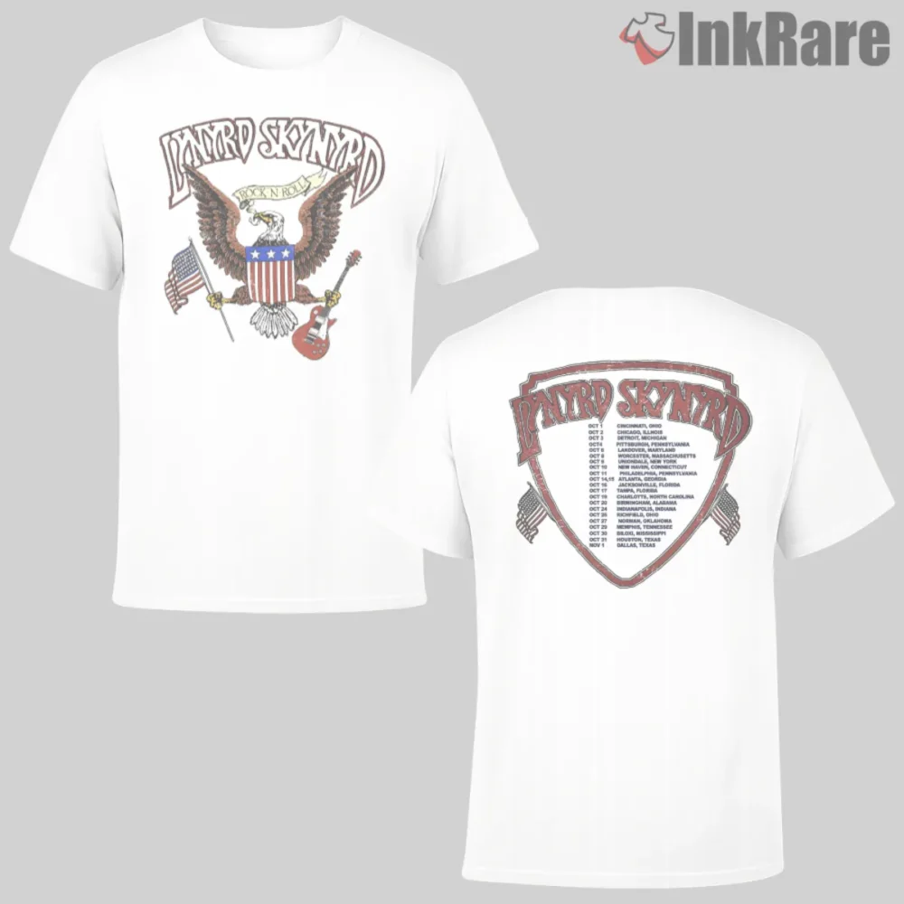 Lynyrd Skynyrd Eagle Shield Shirt with front crest and tour back two sided design