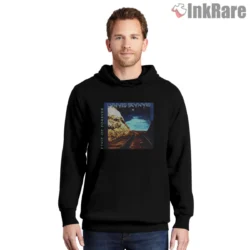 Hoodie with night sky railroad artwork